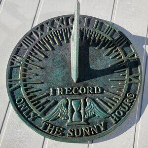 VINTAGE SUNDIAL I RECORD ONLY THE SUNNY HOURS
